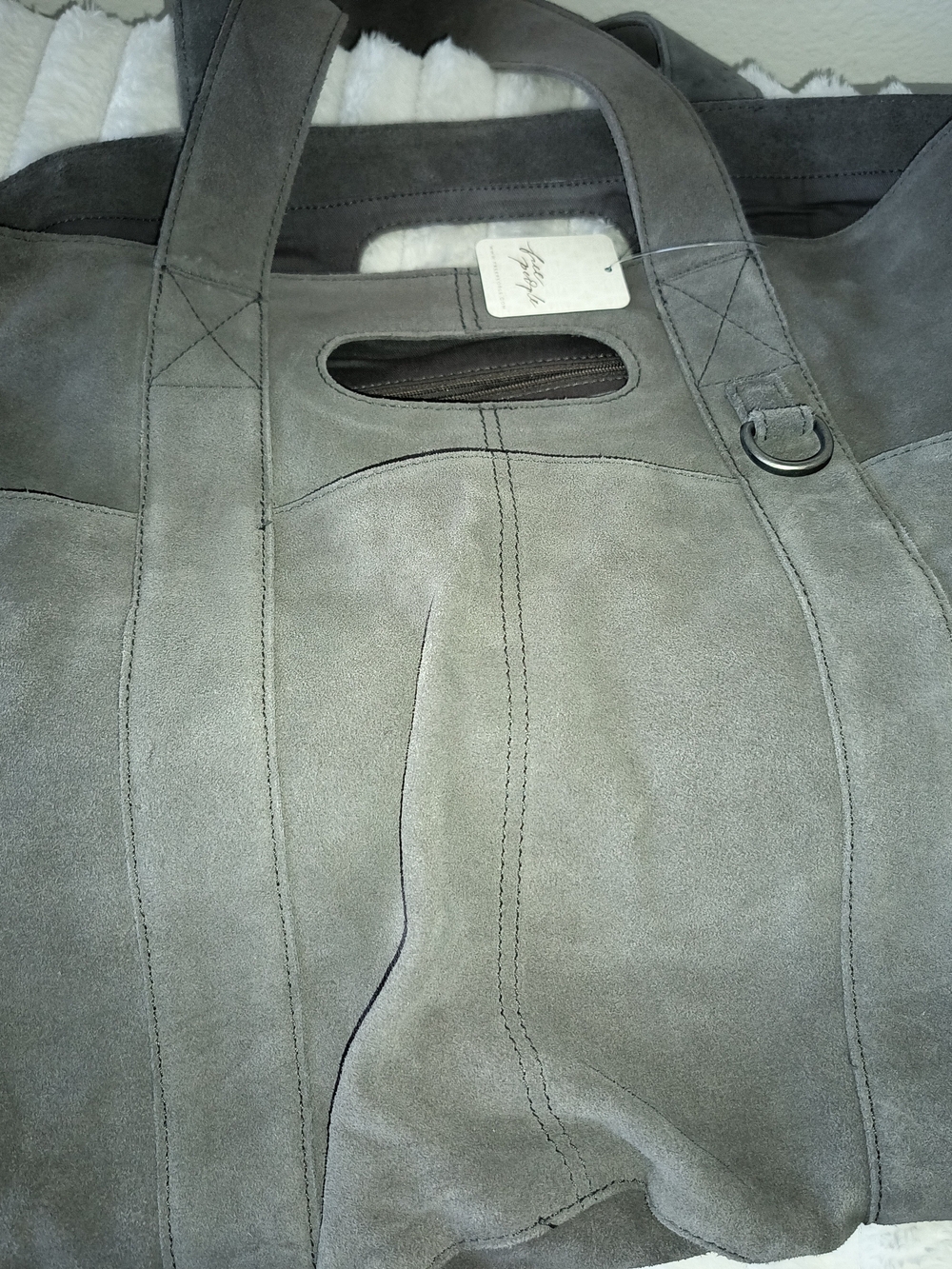 Free People Caravan Gray Tote NWT